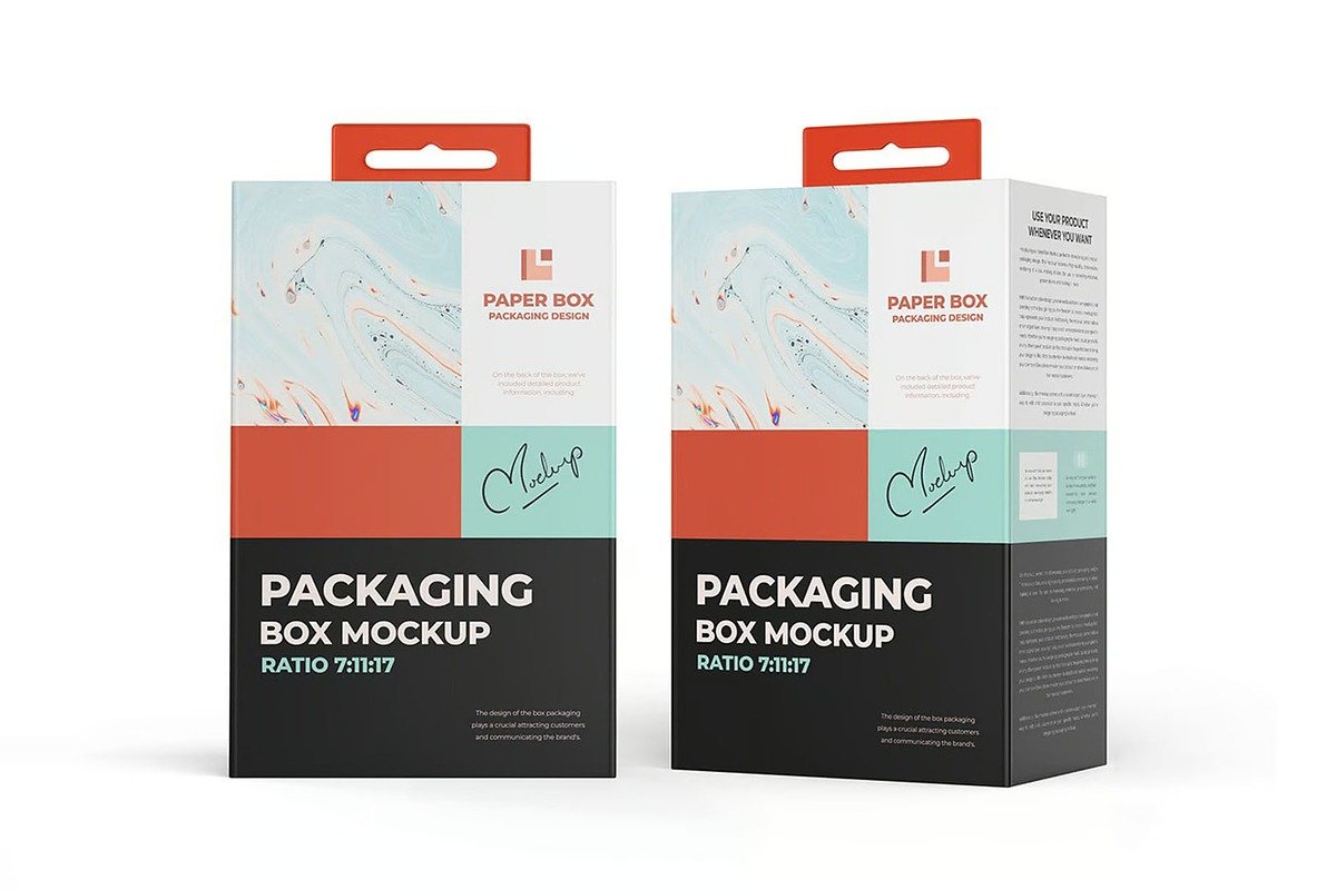 The hanging device cardboard Mockup