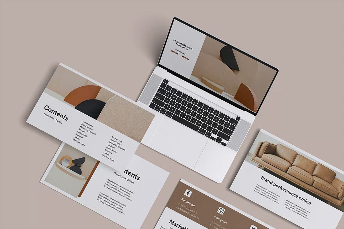 Laptop And Screeen Mockup